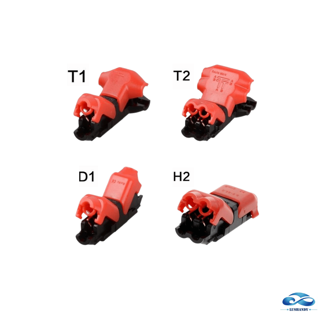 Conector de Cable  H2 T1 T2 D1  De 1pin y 2 pines, Roba Corriente