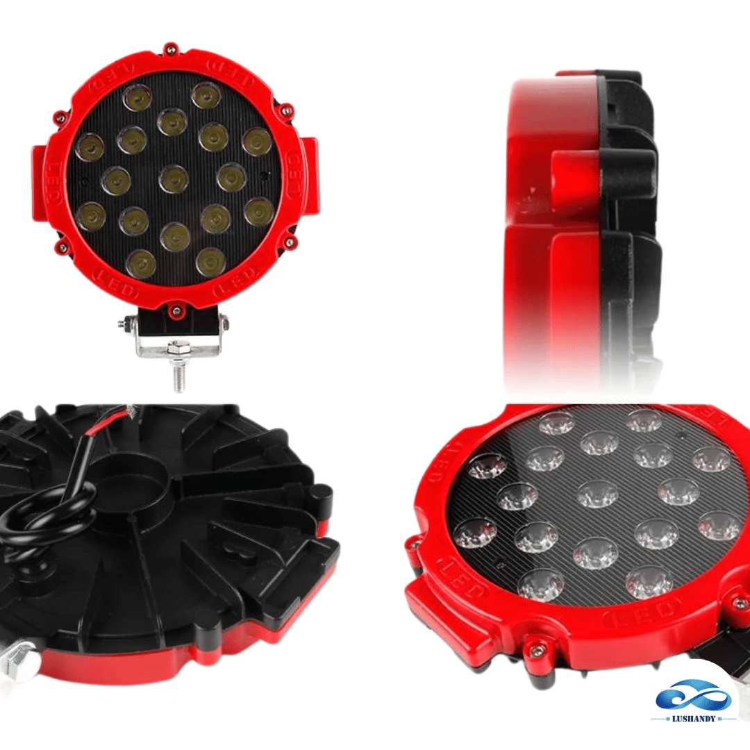 Focos Neblineros 17 Led Redondo  51 Watts