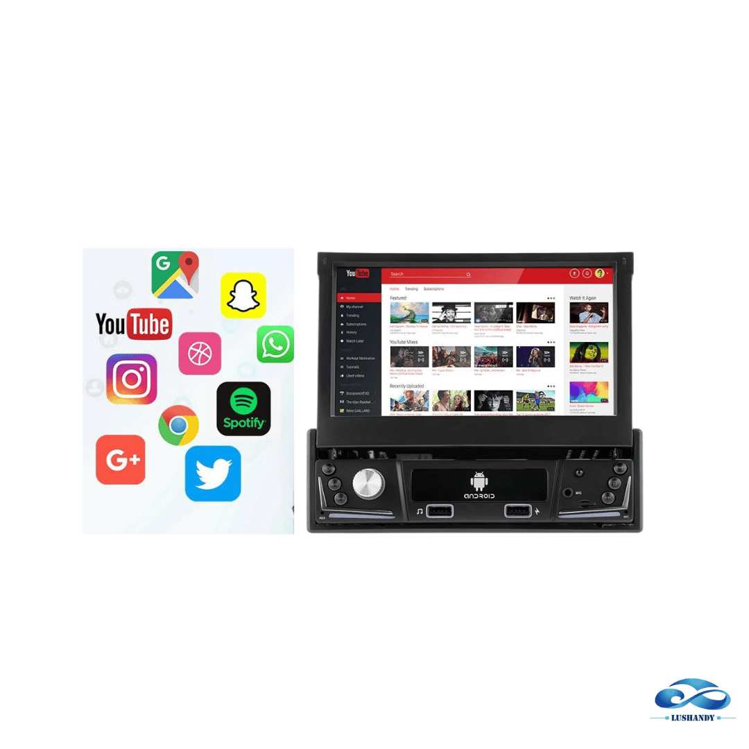 Radio Con Pantalla  2 entrada USB con Bluetooth para Auto  Carplay Android  De 7 Pulgadas