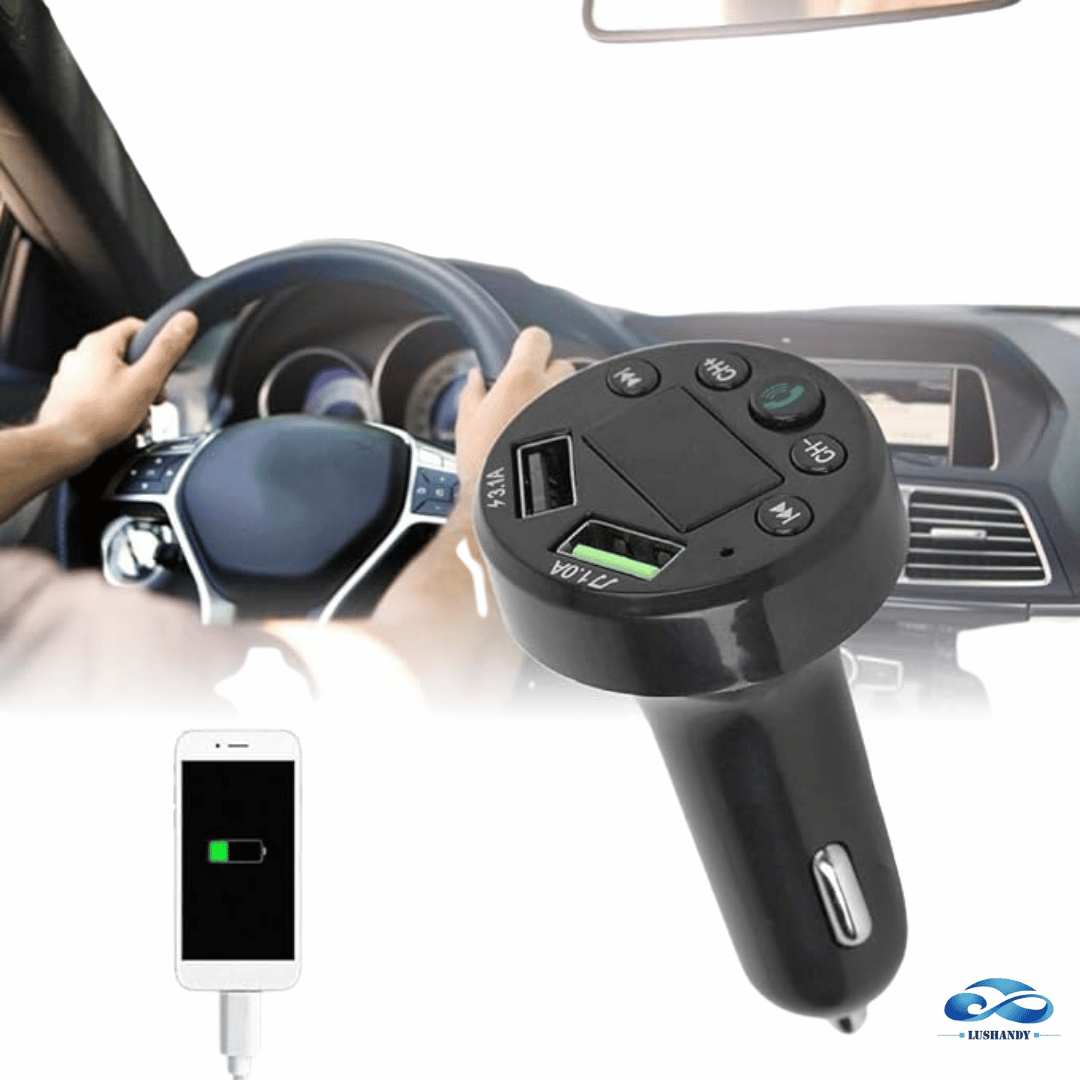 Adaptador Bluetooth  Pantalla LED Estéreo Con Puerto USB Para Auto