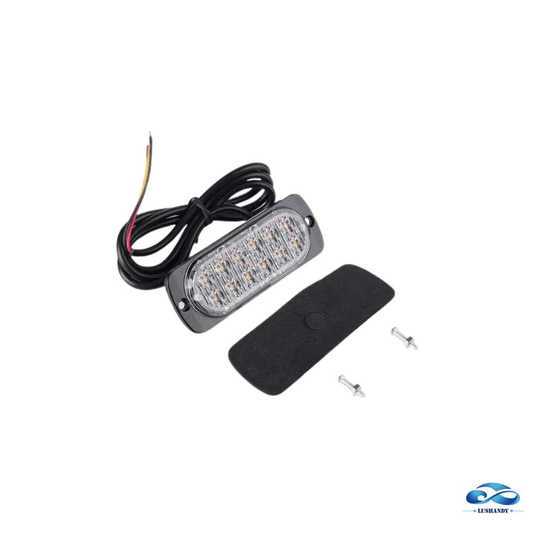 Luz  De Trocha Destellante 12 Led Baliza  Bivoltaje 12V-24V