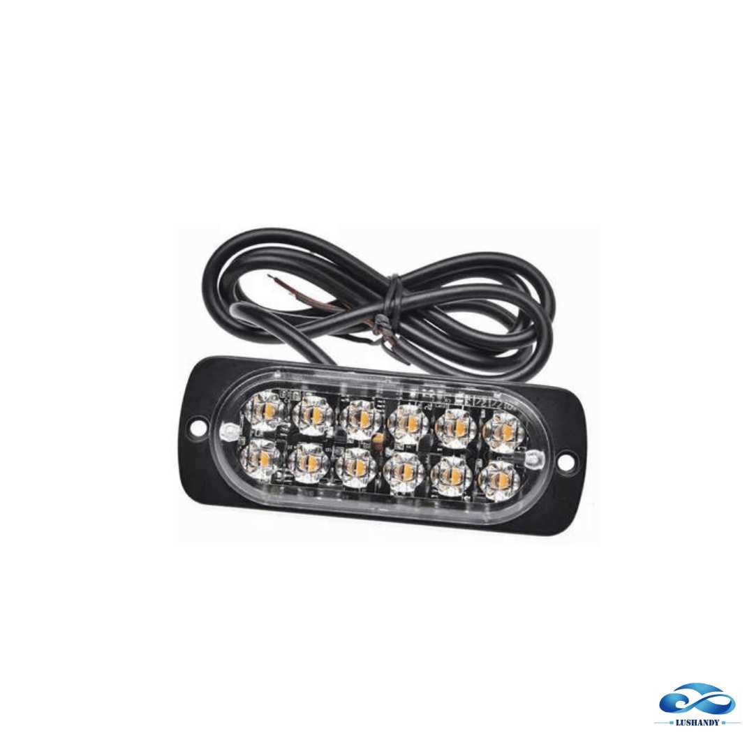 Luz  De Trocha Destellante 12 Led Baliza  Bivoltaje 12V-24V