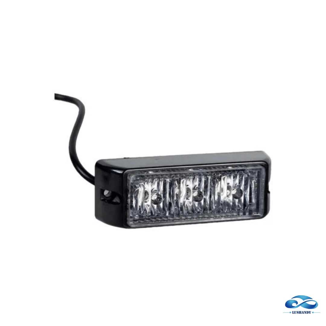 Luz  De Trocha Destellante 3 Led Baliza  BiVoltaje 12V-24V