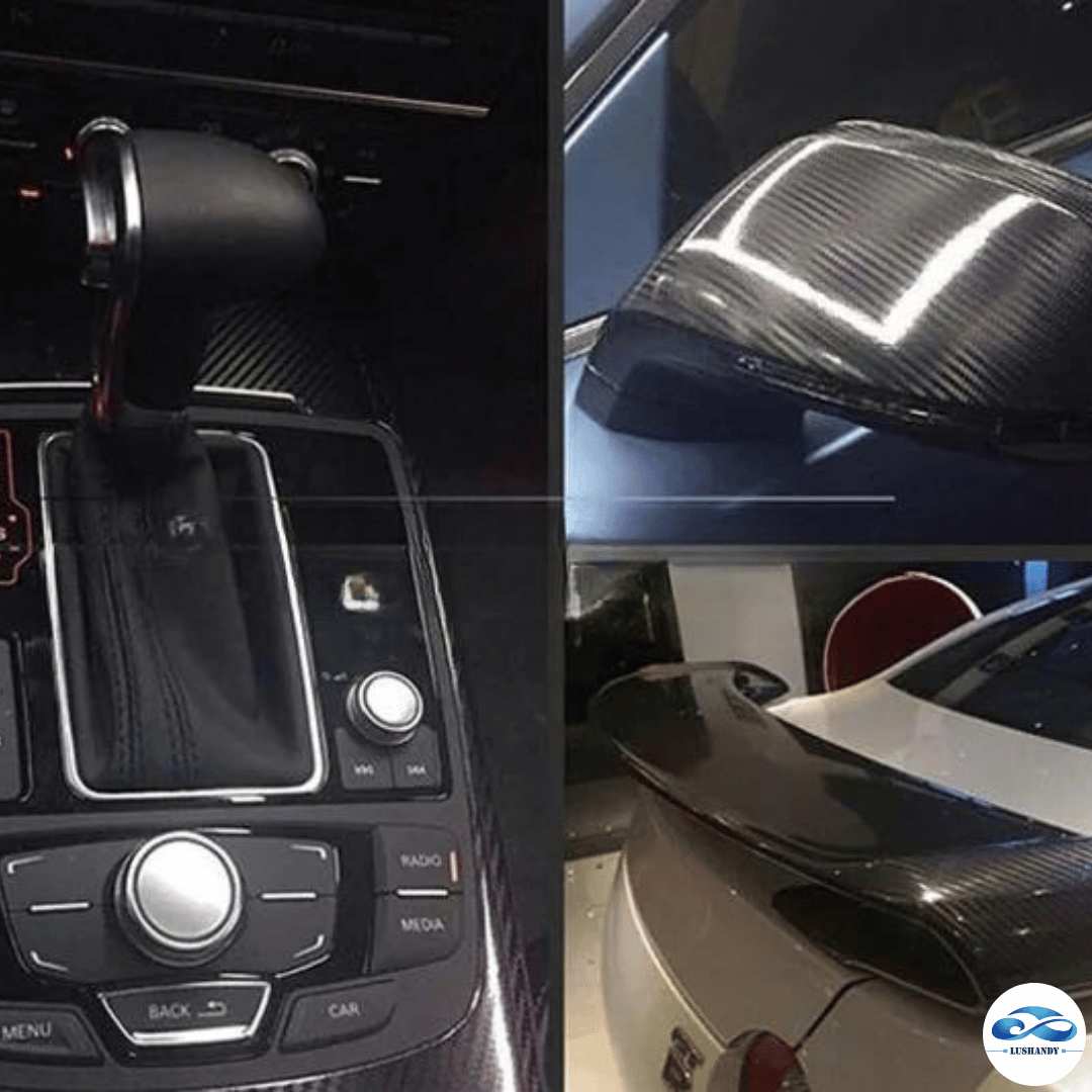 Rollo Vinilo Para Carrocería  Fibra Carbono 5D De Auto 18Mts