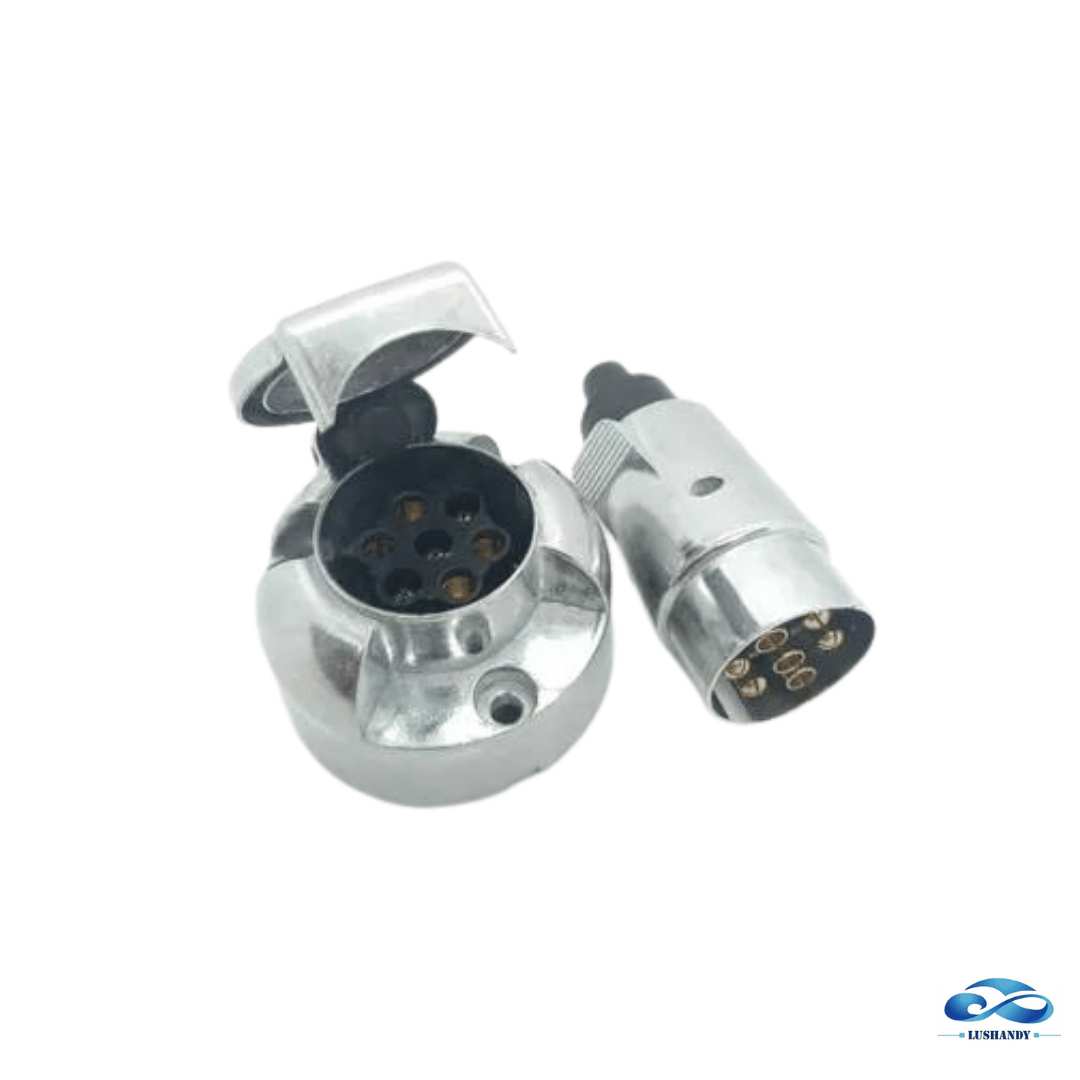 Conector Para Carro De Arrastre  Mucho Y Hembra  7 Pines 12V