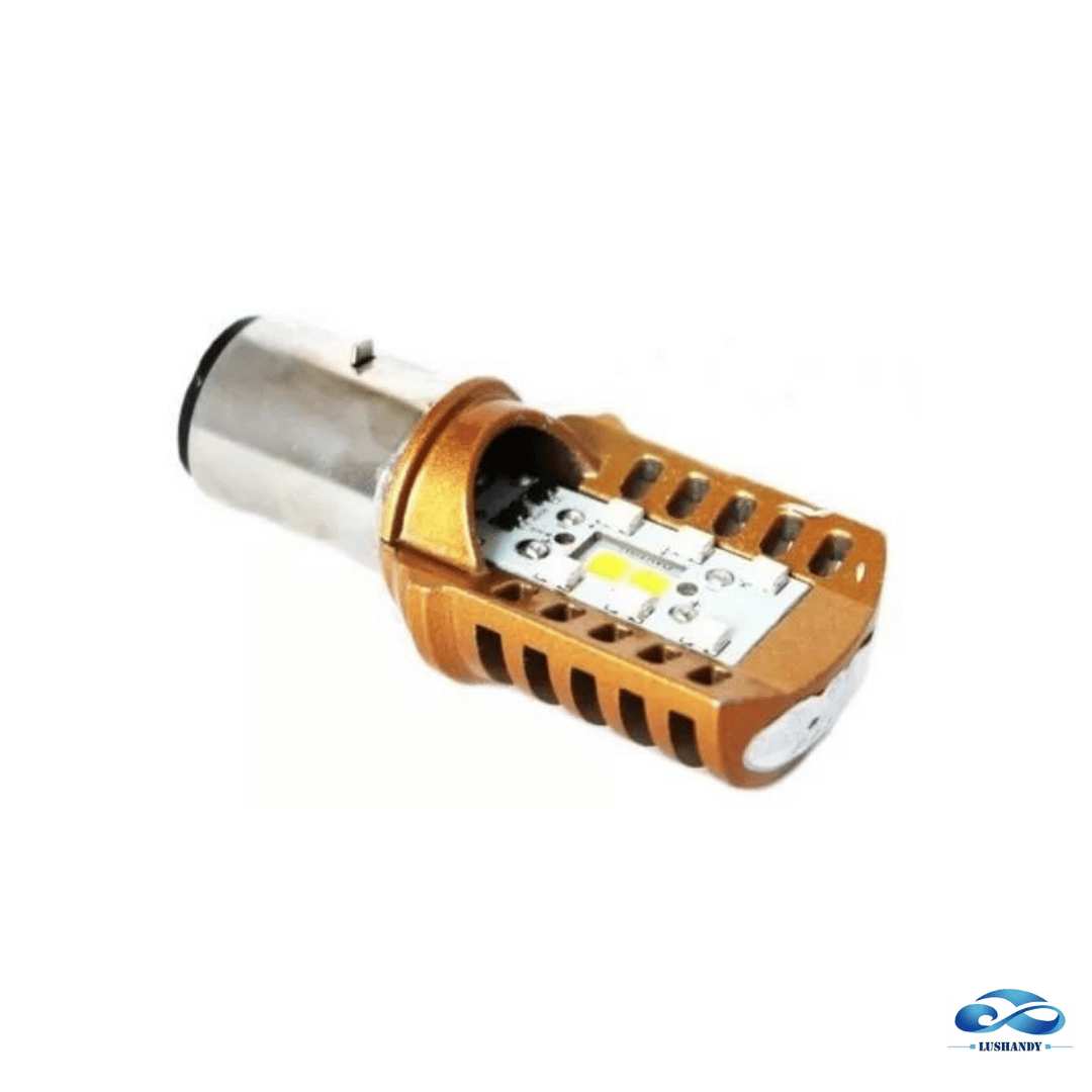 Ampolleta Led Trasera Para Frenos  Moto Dos Contacto 6000k  12V