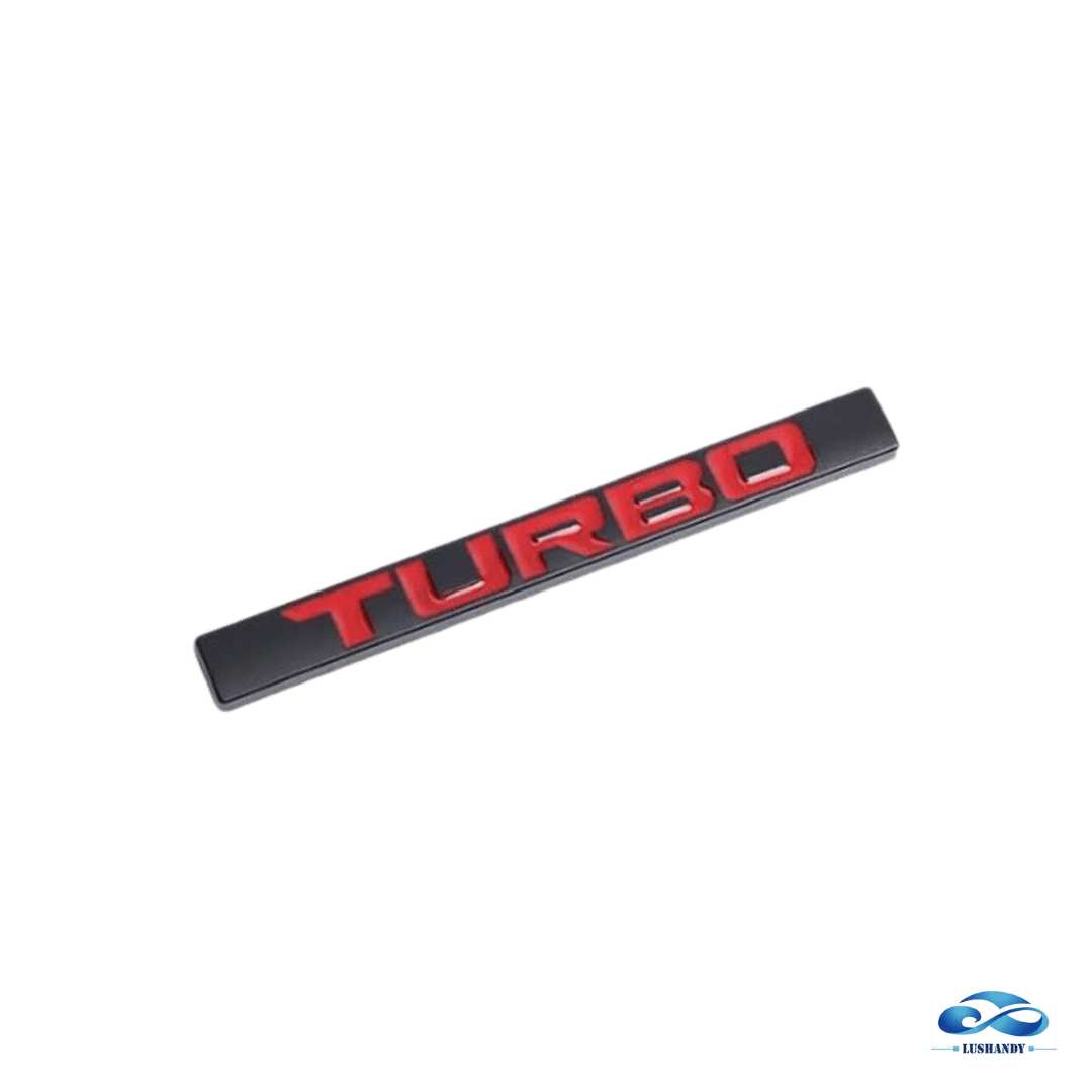 Etiquetas Metal Emblema Nombre Turbo