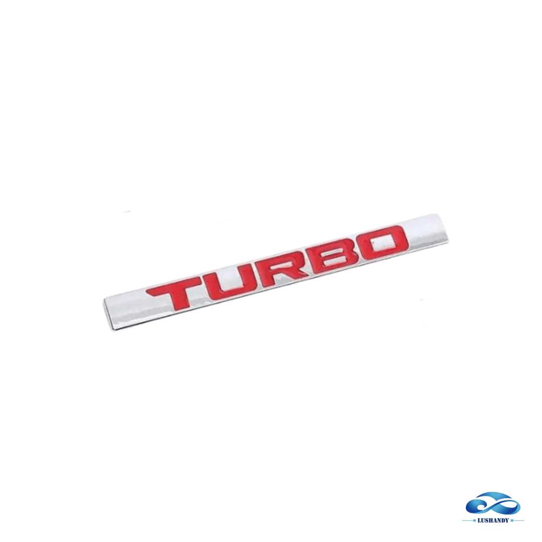 Etiquetas Metal Emblema Nombre Turbo