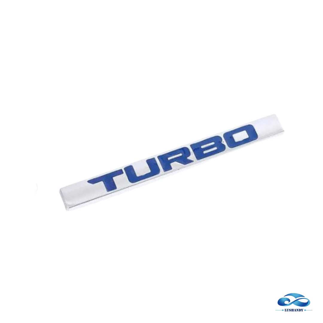 Etiquetas Metal Emblema Nombre Turbo