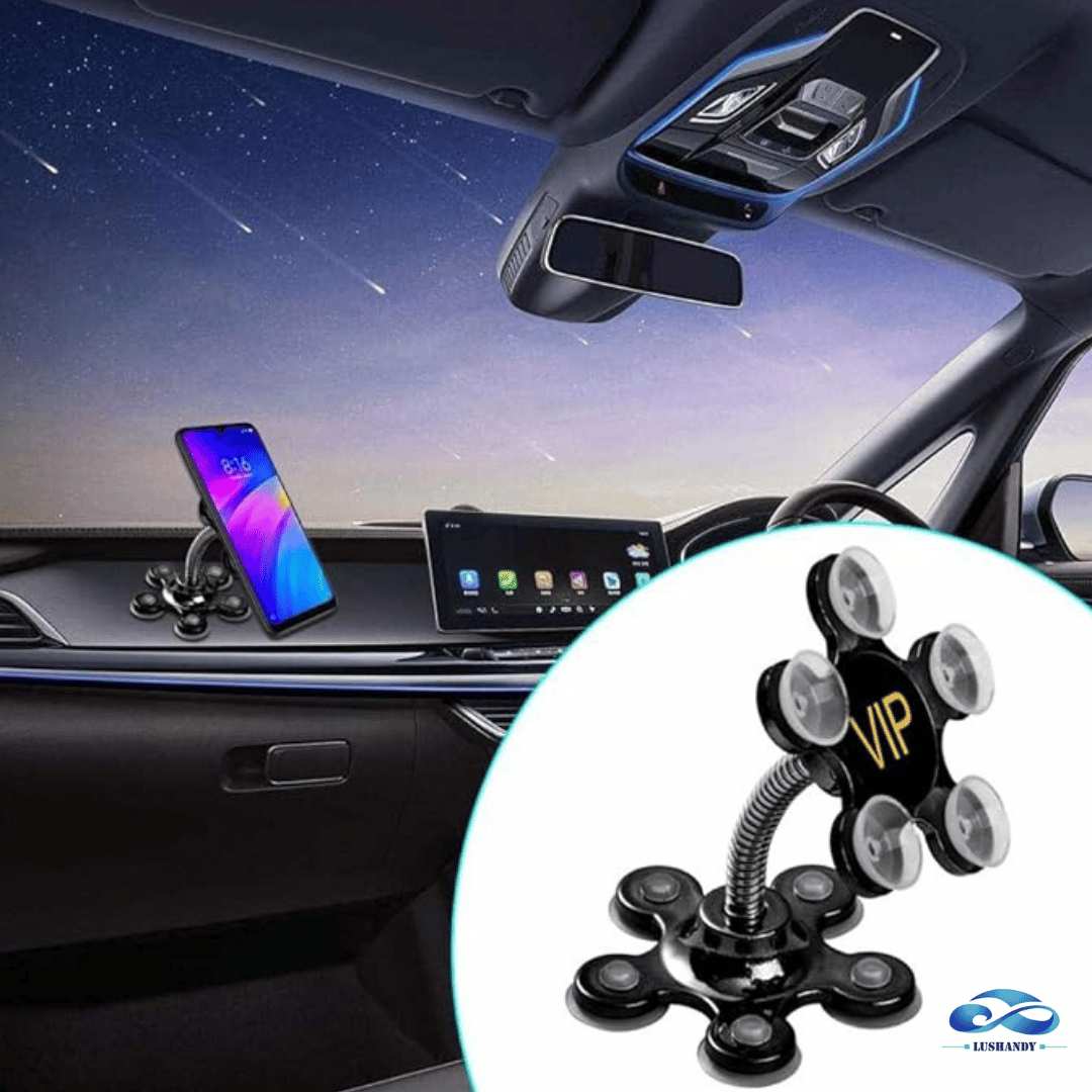 Soporte  De Celular  Para Tablero O Parabrisas Con Doble Ventosa  Para Auto