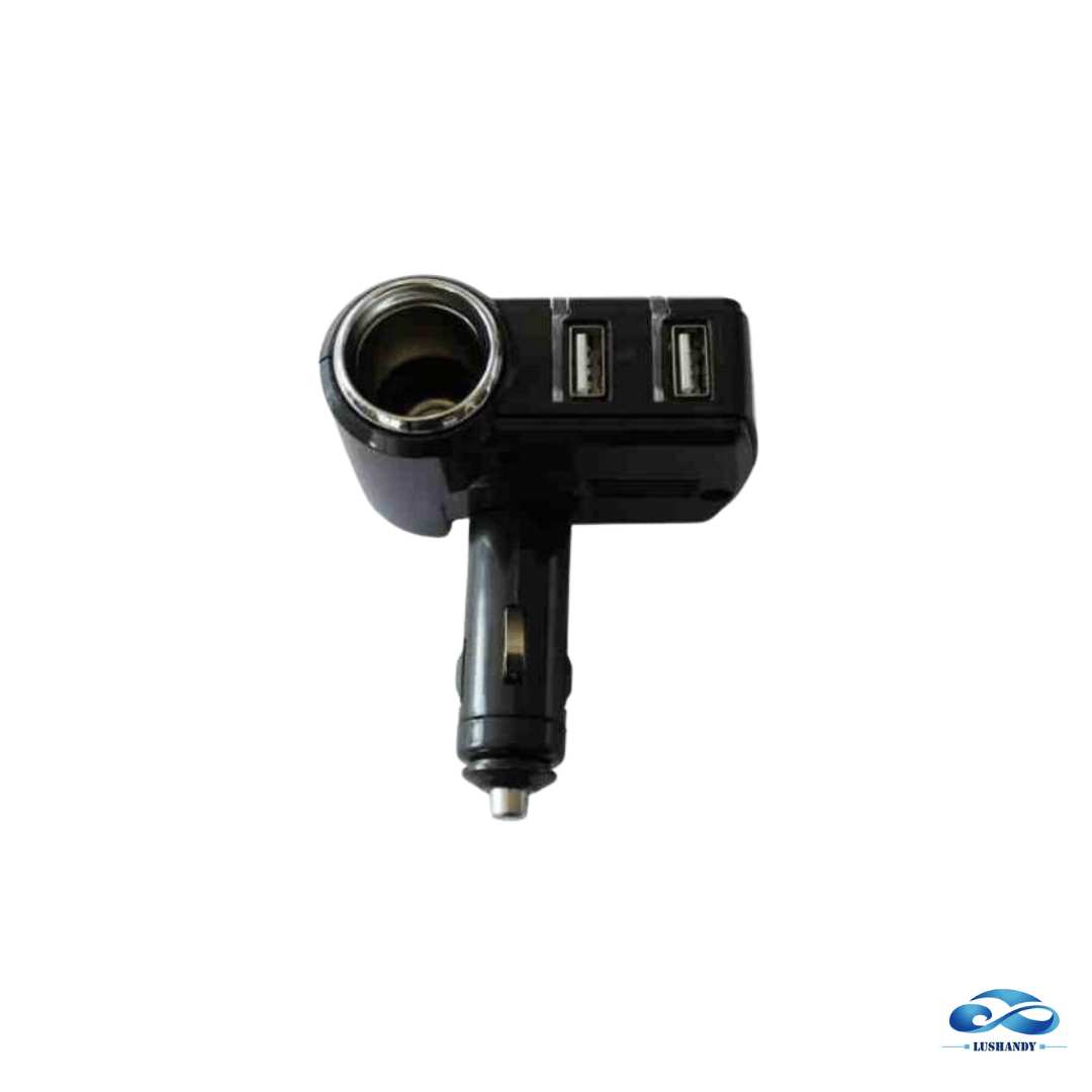 Adaptador Enchufe  Encendedor Cargador 2 USB Auto