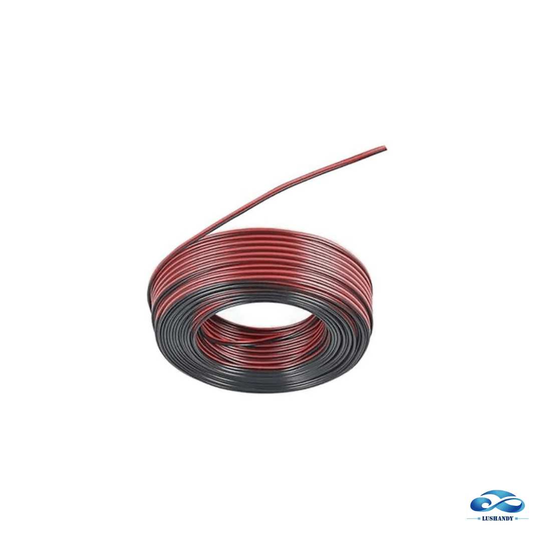 Rollo De Cable Paralelo  Linea Doble Rojo  Negro N12 100mts