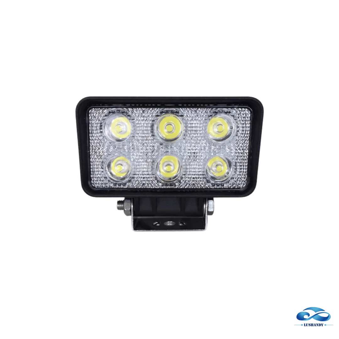 Foco Neblinero Rectangular Led Blanco 12v 24v 18 Watt