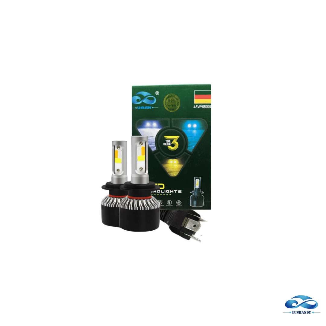 Ampolleta Led  H4 Tricolor 6500LM