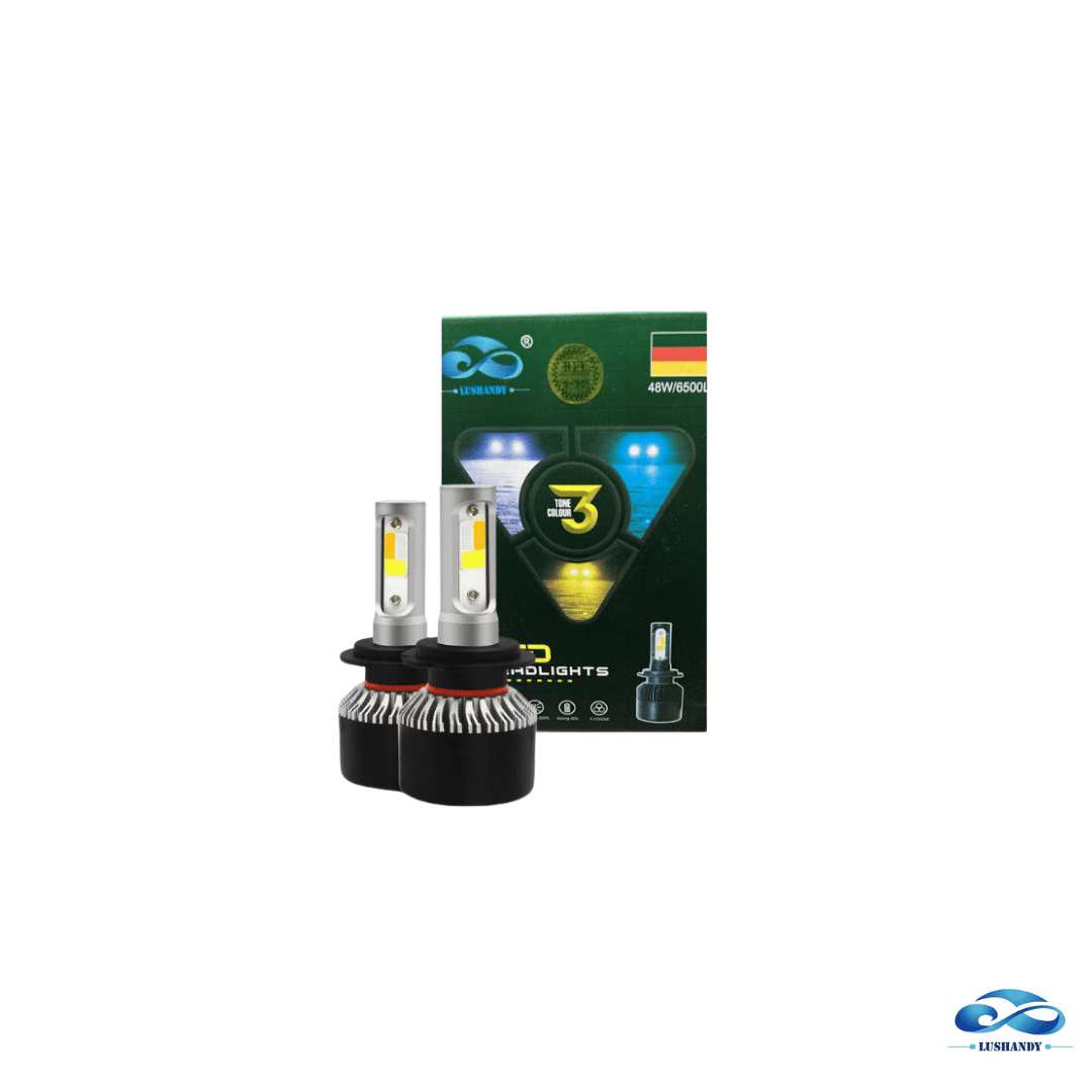 Ampolleta Led 12 Y 24 Voltios Tricolor 6500LM