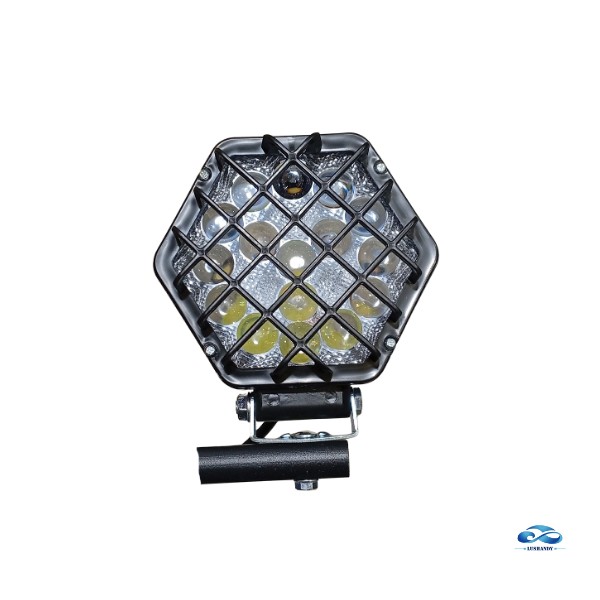 Foco LED Hexagonal Automotriz con Rejilla Protectora Foco LED Hexagonal Automotriz con Rejilla Protectora