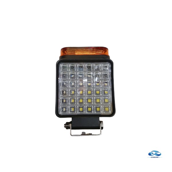 Foco LED Cuadrado Automotriz Y967 con Luz Ámbar Foco LED Cuadrado Automotriz Y967 con Luz Ámbar