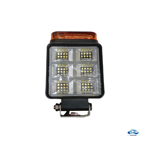 Foco LED Cuadrado Automotriz Y968 con Luz Ámbar Foco LED Cuadrado Automotriz Y968 con Luz Ámbar